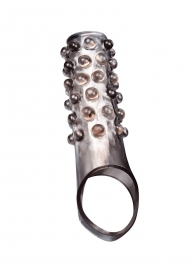 Дымчатая насадка на пенис с выпуклостями - 11 см. - Sex Expert - в Нижнем Тагиле купить с доставкой