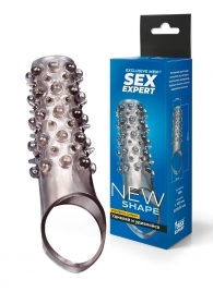 Дымчатая насадка на пенис с шипами и выпуклостями - 12 см. - Sex Expert - в Нижнем Тагиле купить с доставкой