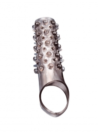 Дымчатая насадка на пенис с шипами и выпуклостями - 12 см. - Sex Expert - в Нижнем Тагиле купить с доставкой