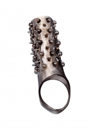 Дымчатая насадка на пенис с шипами и выпуклостями - 12,5 см. - Sex Expert - в Нижнем Тагиле купить с доставкой