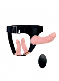 Женский страпон с 3 насадками и вибрацией - Erowoman-Eroman - купить с доставкой в Нижнем Тагиле