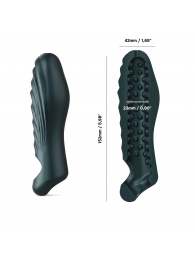 Серая силиконовая насадка на пенис с подхватом Manwan Ryzer - Manwan - в Нижнем Тагиле купить с доставкой