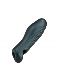 Серая силиконовая насадка на пенис с подхватом Manwan Ryzer - Manwan - в Нижнем Тагиле купить с доставкой