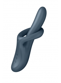 Серый вибратор-ротатор с функцией нагрева Heat Flex 4 - 23 см. - Satisfyer