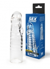 Прозрачная закрытая насадка на член - 15 см. - Sex Expert - в Нижнем Тагиле купить с доставкой