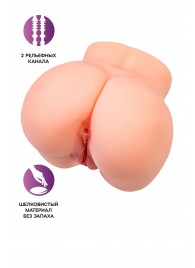 Реалистичный мастурбатор в форме попки с двумя любовными входами - No Name - в Нижнем Тагиле купить с доставкой