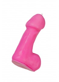 Розовая свеча в форме пениса - 47 гр. - Pecado - купить с доставкой в Нижнем Тагиле