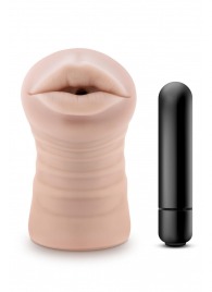 Телесный мастурбатор-ротик Nicole Vibrating Masturbator - Blush Novelties - в Нижнем Тагиле купить с доставкой