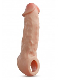 Телесная насадка-удлинитель Intrepid 9.25 Inch Realistic Penis Extender Sleeve - 23,5 см. - Blush Novelties - в Нижнем Тагиле купить с доставкой