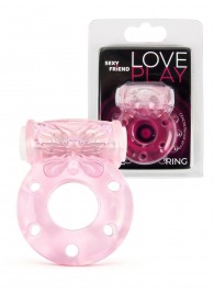 Розовое эрекционное виброкольцо с бабочкой - 1137 - в Нижнем Тагиле купить с доставкой