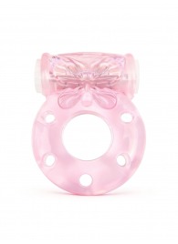 Розовое эрекционное виброкольцо с бабочкой - 1137 - в Нижнем Тагиле купить с доставкой