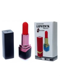 Черный мини-вибратор в форме помады - Boys of Toys