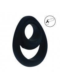 Черное эрекционное кольцо Double Ergo Silicone Cockring - Shots Media BV - в Нижнем Тагиле купить с доставкой