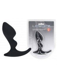 Черная анальная пробка для массажа простаты Double Ripple Silicone Prostate Massager - Shots Media BV - в Нижнем Тагиле купить с доставкой