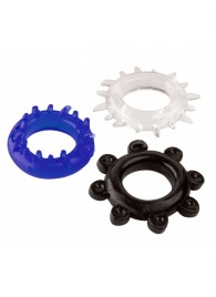 Набор из 3 эрекционных колец разного цвета и рельефа - Boys of Toys - в Нижнем Тагиле купить с доставкой