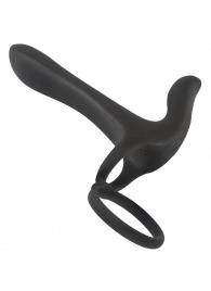 Черная насадка на член с вибрацией Couple’s Vibrator - Orion - в Нижнем Тагиле купить с доставкой