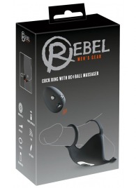 Черная вибронасадка для эрекции и стимуляции мошонки Cock ring with RC ball massager - Orion - в Нижнем Тагиле купить с доставкой