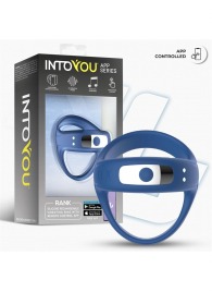 Синее интерактивное эрекционное виброкольцо Rank - Intoyou - в Нижнем Тагиле купить с доставкой