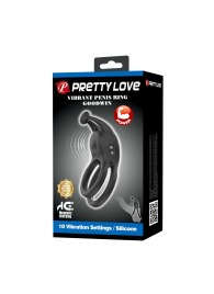 Черное перезаряжаемое виброкольцо Goodwin - Baile - в Нижнем Тагиле купить с доставкой