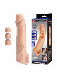 Телесный фаллоудлинитель с подхватом мошонки Silas - 26 см. - Baile - в Нижнем Тагиле купить с доставкой