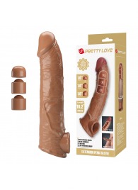 Карамельный фаллоудлинитель с подхватом мошонки Silas - 26 см. - Baile - в Нижнем Тагиле купить с доставкой