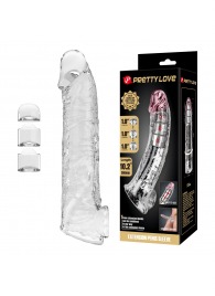 Прозрачный фаллоудлинитель с подхватом мошонки Silas - 26 см. - Baile - в Нижнем Тагиле купить с доставкой