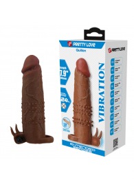 Коричневая насадка на пенис Quillon - 20 см. - Baile - в Нижнем Тагиле купить с доставкой