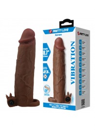 Коричневая насадка на пенис Xerxes - 22 см. - Baile - в Нижнем Тагиле купить с доставкой