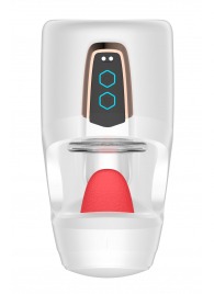 Белый мастурбатор с язычком и возвратно-поступательными движениями - Secwell - в Нижнем Тагиле купить с доставкой