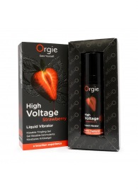 Жидкий вибратор Orgie High Voltage Strawberry - 15 мл. - ORGIE - купить с доставкой в Нижнем Тагиле