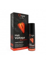 Жидкий вибратор Orgie High Voltage Strawberry - 15 мл. - ORGIE - купить с доставкой в Нижнем Тагиле