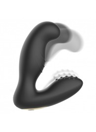 Черный вибромассажер простаты с ротацией и пультом ДУ - Ibiza - в Нижнем Тагиле купить с доставкой