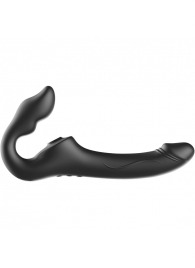 Черный безремневой страпон с 3 моторами - Ibiza - купить с доставкой в Нижнем Тагиле