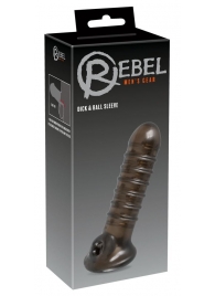 Насадка на пенис Rebel smoke с рёбрышками и отверстием под мошонку - Orion - в Нижнем Тагиле купить с доставкой