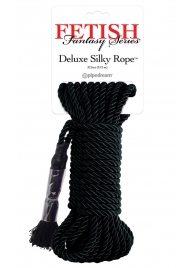 Черная веревка для фиксации Deluxe Silky Rope - 9,75 м. - Pipedream - купить с доставкой в Нижнем Тагиле
