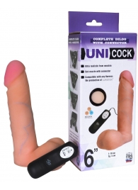 Фаллическая насадка Харнесс UNICOCK 6  с вибрацией - 18 см. - LOVETOY (А-Полимер) - купить с доставкой в Нижнем Тагиле