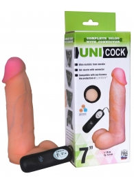 Фаллическая насадка Харнесс UNICOCK 7  с вибрацией - 19 см. - LOVETOY (А-Полимер) - купить с доставкой в Нижнем Тагиле