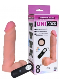 Фаллическая насадка Харнесс UNICOCK 8  с вибрацией - 20 см. - LOVETOY (А-Полимер) - купить с доставкой в Нижнем Тагиле