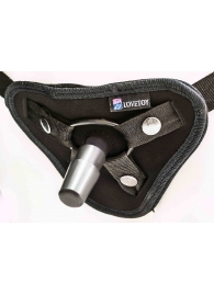 Страпон с 2 насадками и вибрацией UniStrap - 20 и 18 см. - LOVETOY (А-Полимер) - купить с доставкой в Нижнем Тагиле