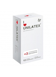 Ультратонкие презервативы Unilatex Ultra Thin - 12 шт. + 3 шт. в подарок - Unilatex - купить с доставкой в Нижнем Тагиле