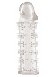 Гелевая прозрачная насадка с шипами - 12 см. - Toyfa Basic - в Нижнем Тагиле купить с доставкой