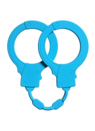 Голубые силиконовые наручники Stretchy Cuffs Turquoise - Lola Games - купить с доставкой в Нижнем Тагиле