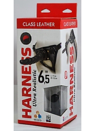 Насадка-фаллоимитатор на кожаных трусиках Harness Ultra Realistic 6,5  - 18,5 см. - LOVETOY (А-Полимер) - купить с доставкой в Нижнем Тагиле