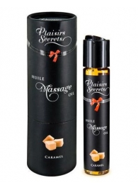Массажное масло с ароматом карамели Huile de Massage Gourmande Caramel - 59 мл. - Plaisir Secret - купить с доставкой в Нижнем Тагиле