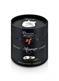 Массажная свеча с ароматом кокоса Bougie de Massage Gourmande Coco - 80 мл. - Plaisir Secret - купить с доставкой в Нижнем Тагиле