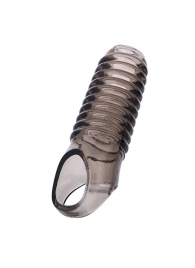 Дымчатая насадка с рёбрышками и подхватом мошонки ToyFa XLover - 12,5 см. - ToyFa - в Нижнем Тагиле купить с доставкой