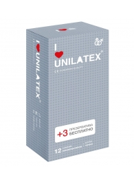 Презервативы с точками Unilatex Dotted - 12 шт. + 3 шт. в подарок - Unilatex - купить с доставкой в Нижнем Тагиле