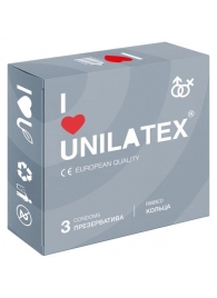Презервативы с рёбрами Unilatex Ribbed - 3 шт. - Unilatex - купить с доставкой в Нижнем Тагиле