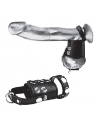 Кольцо на член и мошонку Cock Ring With 2  Ball Stretcher And Optional Weight Ring - BlueLine - в Нижнем Тагиле купить с доставкой