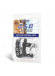Утяжка на пенис на замочке Duo Cock And Ball Lock - BlueLine - купить с доставкой в Нижнем Тагиле
